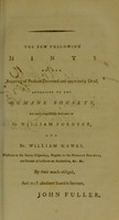 view Some new hints, relative to the recovery of persons drowned with a view to render that practice more generally successful / by John Fuller.