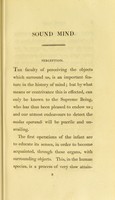 view Sound mind, or, Contributions to the natural history and physiology of the human intellect / by John Haslam.