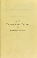 view Specielle Pathologie und Therapie der Stoffwechselkrankheiten : klinische Vortrage / von Arnaldo Cantani : aus dem italianischen von Seigfried Hahn.