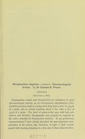 view Strophanthus hispidus, continued : pharmacological action. (Abstract) / by Thomas R. Fraser.