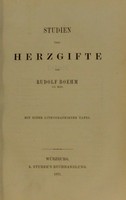 view Studien uber Herzgifte / von Rudolf Boehm.