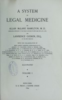 view A system of legal medicine / by Allan McLane Hamilton and Lawrence Godkin ; with the collaboration of James F. Babcock [and others].