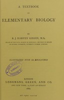 view A textbook of elementary biology / by R.J. Harvey Gibson.