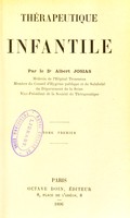 view Thérapeutique infantile / par Albert Josias.