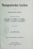 view Therapeutisches Lexikon für praktische Ärzte / unter Mitwirkung der Herren C. Breus [and others] ; herausgegeben von Anton Bum.