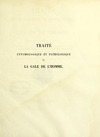 view Traité entomologique et pathologique de la gale de l'homme / par H. Bourguignon.