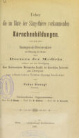 view Ueber die im Blute der Säugethiere vorkommenden Körnchenbildungen / von Fedor Slevogt.