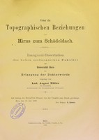 view Ueber die Topographischen Beziehungen des Hirns zum Schadelbruch / von Lud. August Müller.