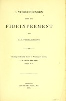 view Untersuchungen uber das fibrinferment / von C. A. Pekelharing.