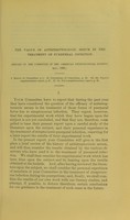 view The value of antistreptococcic serum in the treatment of puerperal infection / J. Whitridge Williams ... [and others].