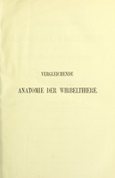 view Vergleichende Anatomie der Wirbelthiere mit Berücksichtigung der Wirbellosen / von Carl Gegenbaur.