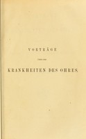 view Vortrage uber die Krankheiten des Ohres, gehalten an der Friedrich Wilhelms Universitat zu Berlin / von Julius Erhard.