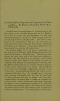 view Xerostomia (mouth-dryness), with dryness of the nose and eyes / by Thomas R. Fraser.