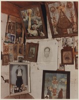 view Memory wall with saints and ancestors.