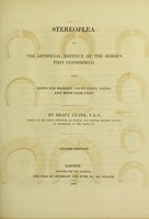 view Stereoplea: or, the artificial defence of the horse's foot considered. Also hints for rearing young colts, sound and with good feet / [Bracy Clark].