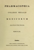 view Pharmacopoeia Collegii Regalis Medicorum Londinensis. MDCCCIX.