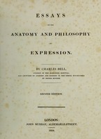 view Essays on the anatomy and philosophy of expression / By Charles Bell.