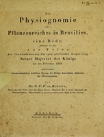 view Die Physiognomie des Pflanzenreiches in Brasilien ... / von C.F.P. von Martius.