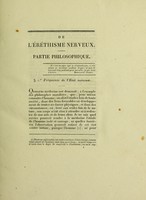 view L'éréthisme nerveux, ou analyse des affections nerveuses / [Jean Amédée Dupau].