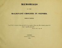 view Memorials of the malignant cholera in Oxford, MDCCCXXXII / [Vaughan Thomas].