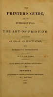 view The printer's guide, or, An introduction to the art of printing ... / by C.S. Van Winkle.