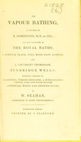 view On vapour bathing ... conducted at the Royal baths ... London; and ... Tunbridge Wells / [William Seaman].