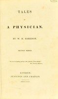 view Tales of a physician. 2nd series. / [W.H. Harrison].