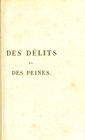 view Des délits et des peines / traduit de l'italien par J.-A.-S. Collin de Plancy ... précédé d'une notice sur Beccaria.