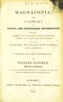 view Magnacopia ; or a library of... information for the chemist and druggist, surgeon-dentist, etc / [William Bateman].