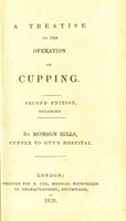 view A treatise on the operation of cupping / [Monson Hills].