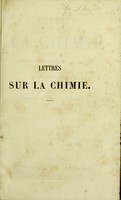 view Lettres sur la chimie considérée dans ses applications à l'industrie, à la physiologie et à l'agriculture ... / française publiée par M. C. Gerhardt.