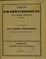 view Tabulae pharmacologicae usui medico-practico dicatae / [Joseph Friedrich Sobernheim].