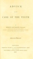 view Advice on the care of the teeth / [Edwin Saunders].