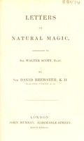 view Letters on natural magic, addressed to Sir W. Scott / [Sir David Brewster].