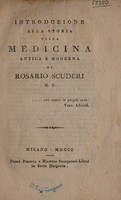 view Introduzione alla storia della medicina antica e moderna / [Rosario Scuderi].