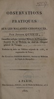 view Observations pratiques sur les maladies chroniques ... / traduits du latin sur l'édition originale de 1786, et augmentées de notes; par Étienne Sainte-Marie.