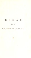 view Essai sur la nature et la classification des rhumatismes / [J.L.F. Dom Latour].