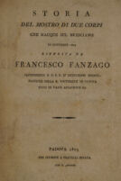 view Storia del mostro di due corpi che nacque sul Bresciano in novembre 1802 / [Francesco Fanzago].