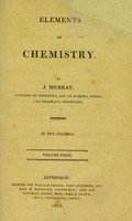 view Elements of chemistry ... / [John Murray].