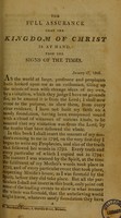 view The full assurance that the Kingdom of Christ is at hand, from the signs of the times / [Joanna Southcott].