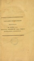 view Tentamen physiologica inauguralis, de modo, quo musculi, cerebrum atque nervi respiratione afficiuntur / [A. Henderson].