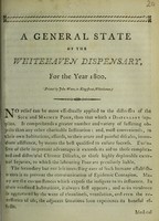 view A general state of the Whitehaven Dispensary, : for the year 1800.