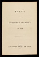 view Rules for the Government of the Retreat near York