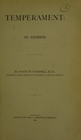 view Temperament : an address / by David W. Yandell.