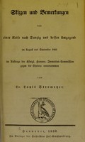 view Skizzen und Bemerkungen von einer Reise nach Danzig und dessen Umgegend im August und September 1831 im Auftrage der Königl. Hannov. Immediat-Commission gegen die Cholera unternommen / vom Dr. Louis Stromeyer.