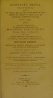 view Dissertatio medica inauguralis, quaedam de morbo, quo jecur Europaeorum in India Orientali afficitur, ejus causis, et generali valetudine tuenda, complectens ... / eruditorum examini subjicit Jacobus Macfarlane.