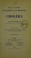 view De la nature, du traitement et des préservatifs du choléra / par Fr. Xavier Poznanski.