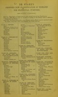 view Dr Stark's proposed new classification of diseases for statistical purposes : (new Scottish classification).