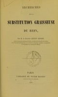 view Recherches sur la substitution graisseuse du rein / par Ernest Godard.