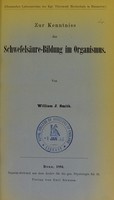 view Zur Kenntniss der Schwefelsäure-Bildung im Organismus / von William J. Smith.